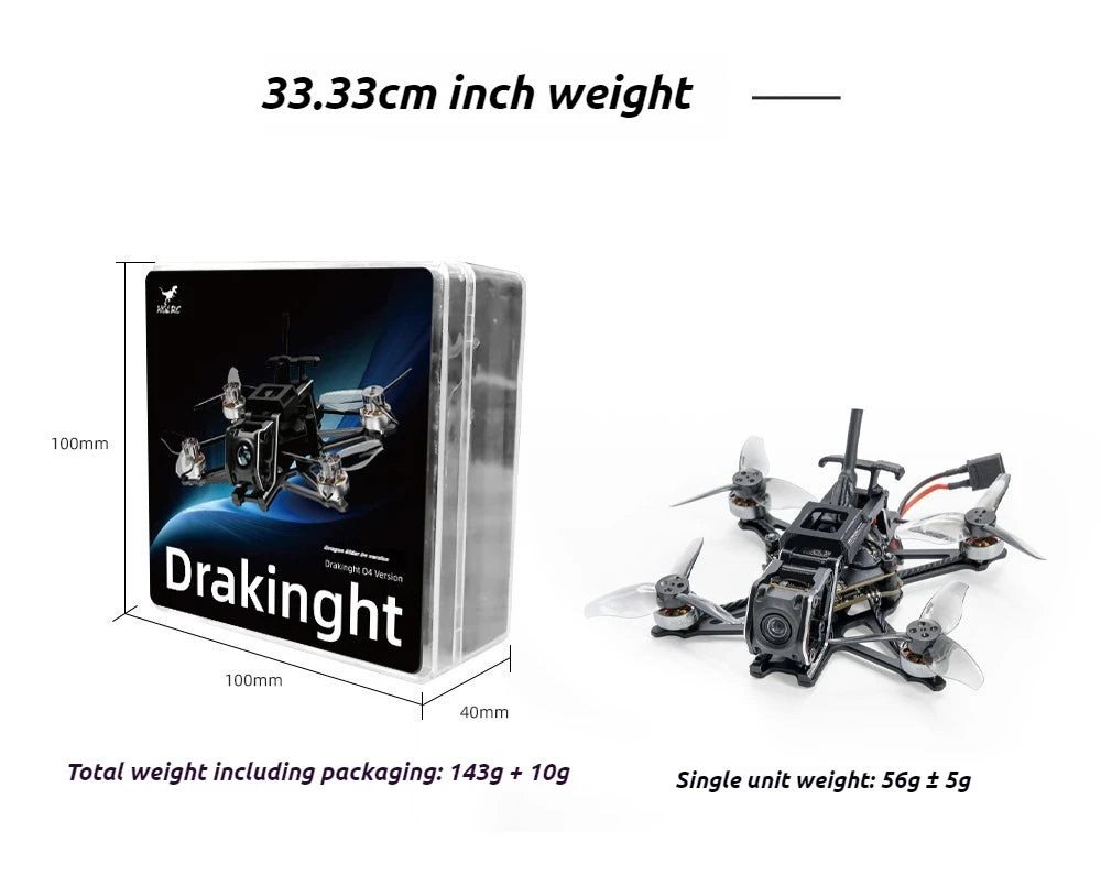 Draknight O4 4K Micro FPV Drone - 2 Inch Freestyle Quadcopter Tidesmit