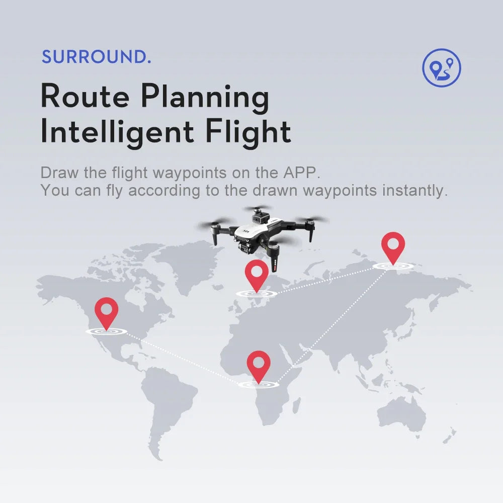 Camera Drone with Obstacle Avoidance - Foldable 8K GPS Quadcopter Tidesmit