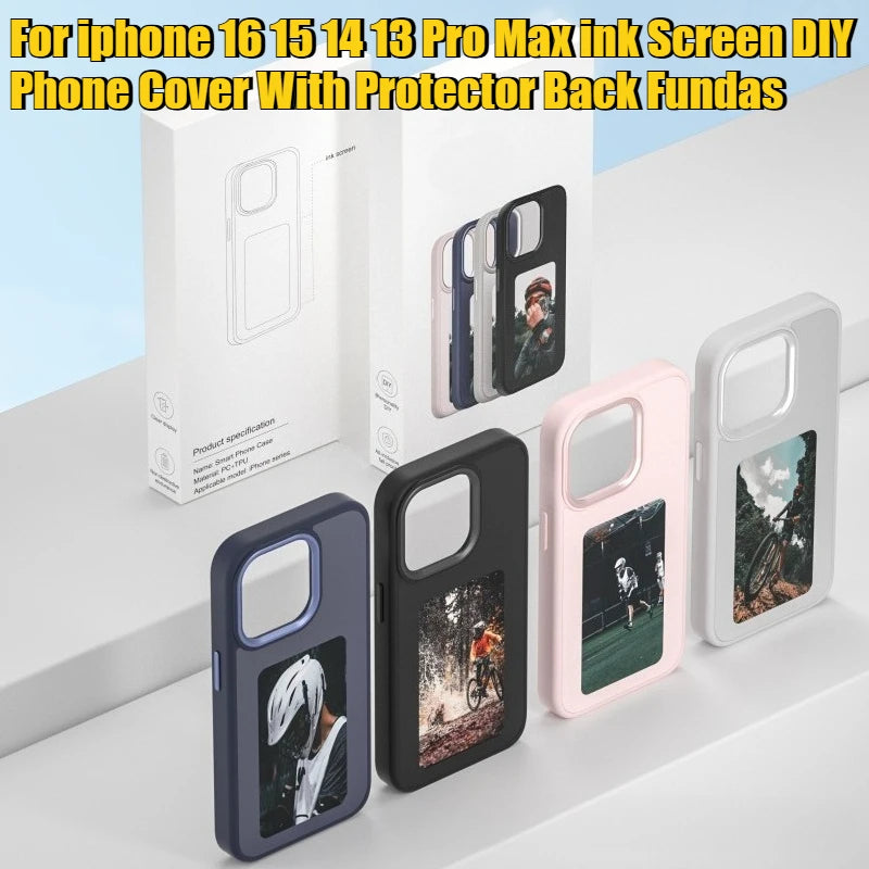 NFC Ink Screen Phone Case for iPhone | DIY Display & Drop Protection Tidesmit