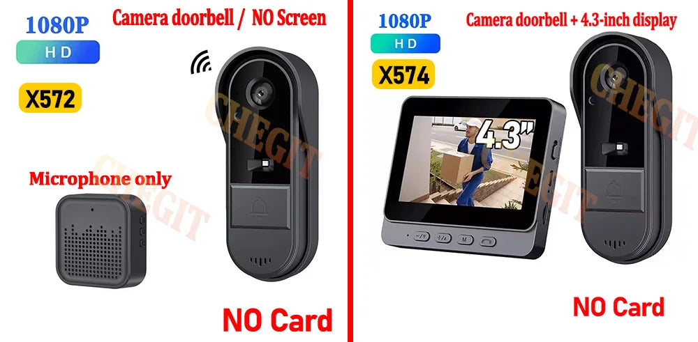 New Waterproof Wireless Doorbell Camera 4.3in IPS Screen 1080P Video Intercom Doorbell Home Security Door Bell IR Night Vision