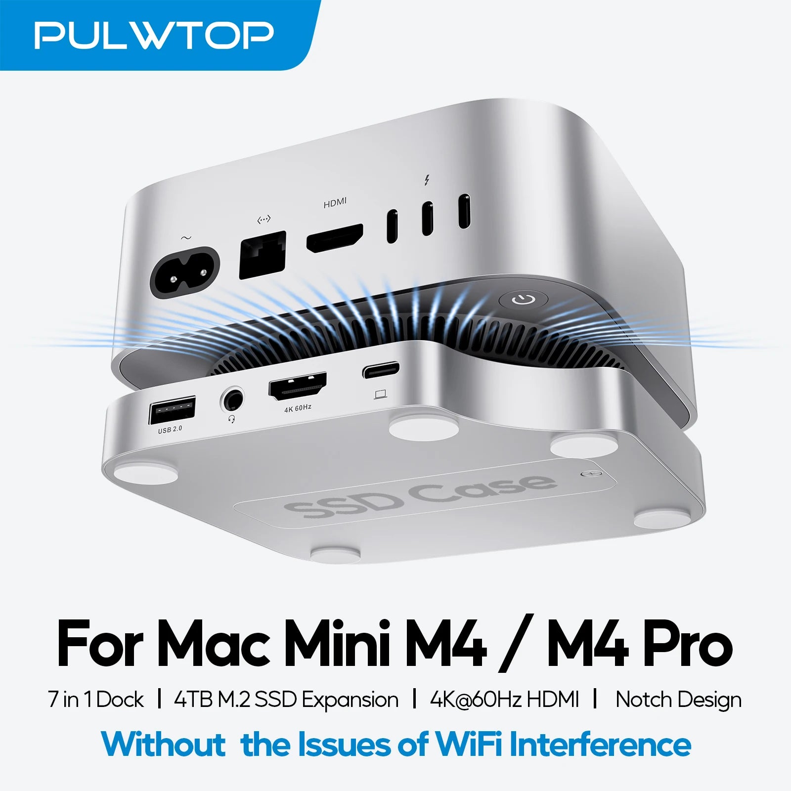 Mac Mini M4 Dock with 4TB SSD Enclosure & 4K HDMI Hub | Tidesmit Default Title Tidesmit
