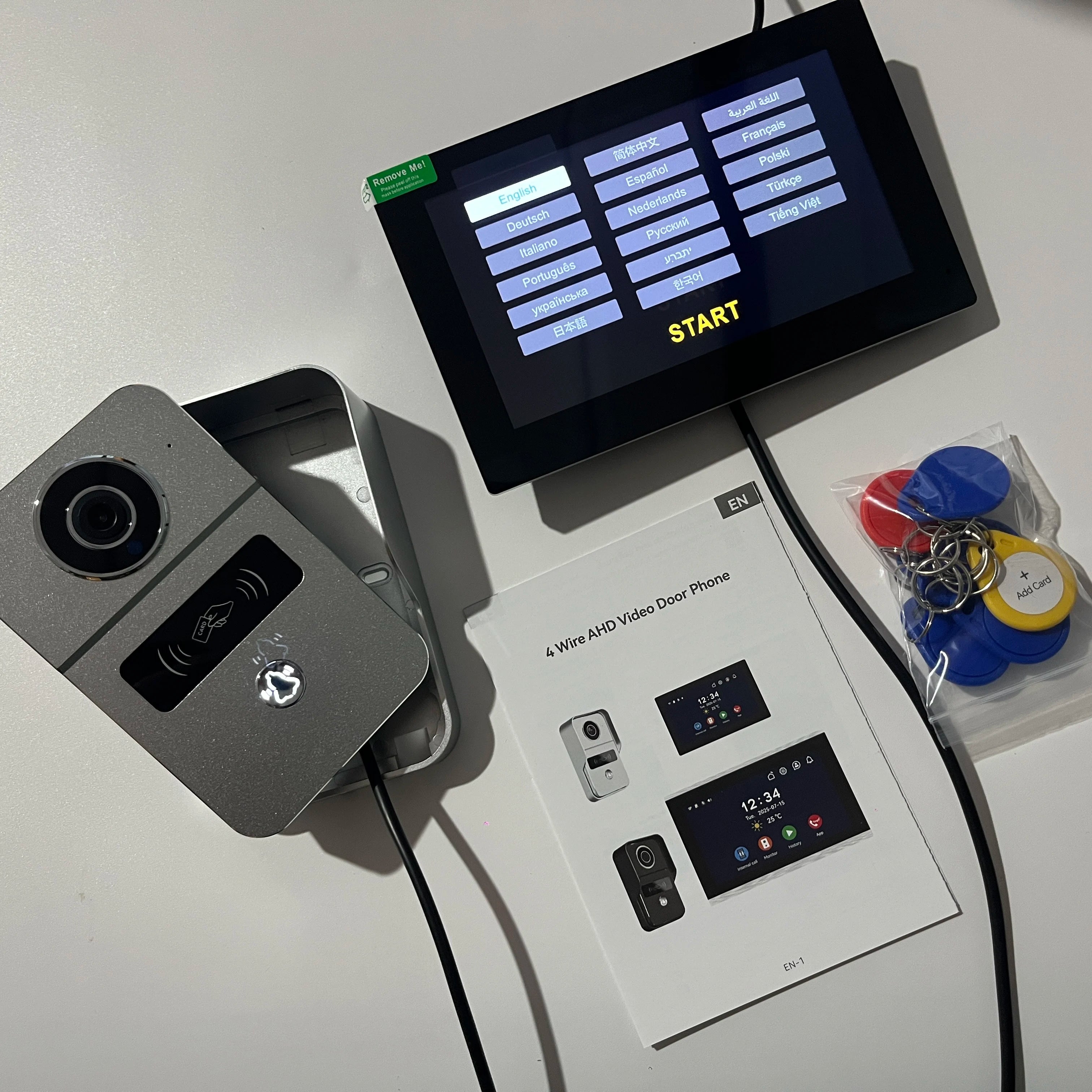 New 4-Wire TUYA Smart Video intercom doorbell Wired 1080P Waterproof Camera 5G WIFI 7/10inch IPS Touch Screen Support IP CCTV