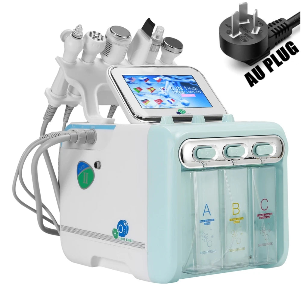6-in-1 Hydra Facial Deep Pore Cleanser | Professional PMU Skin Prep Machine Permanent Makeup Machines AU PLUG (220-240V)