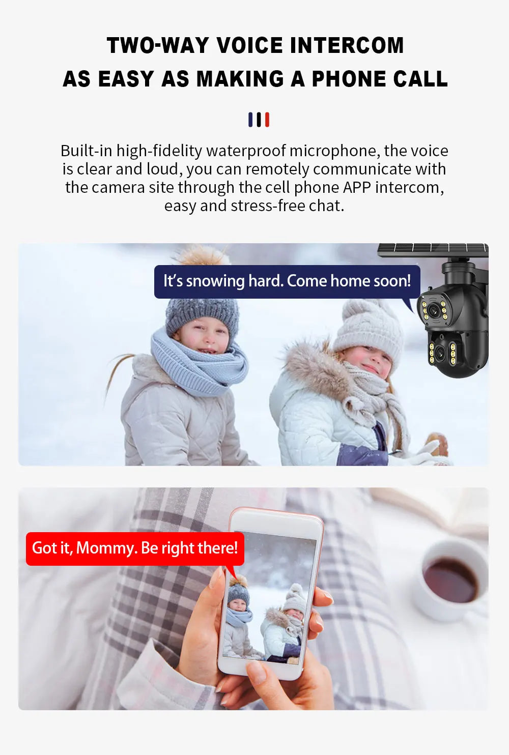8MP 4K 4G SIM Solar Camera Outdoor Dual Lens Dual Screen Camera AI Automatic Tracking Detection Built-In Battery Solar Camera