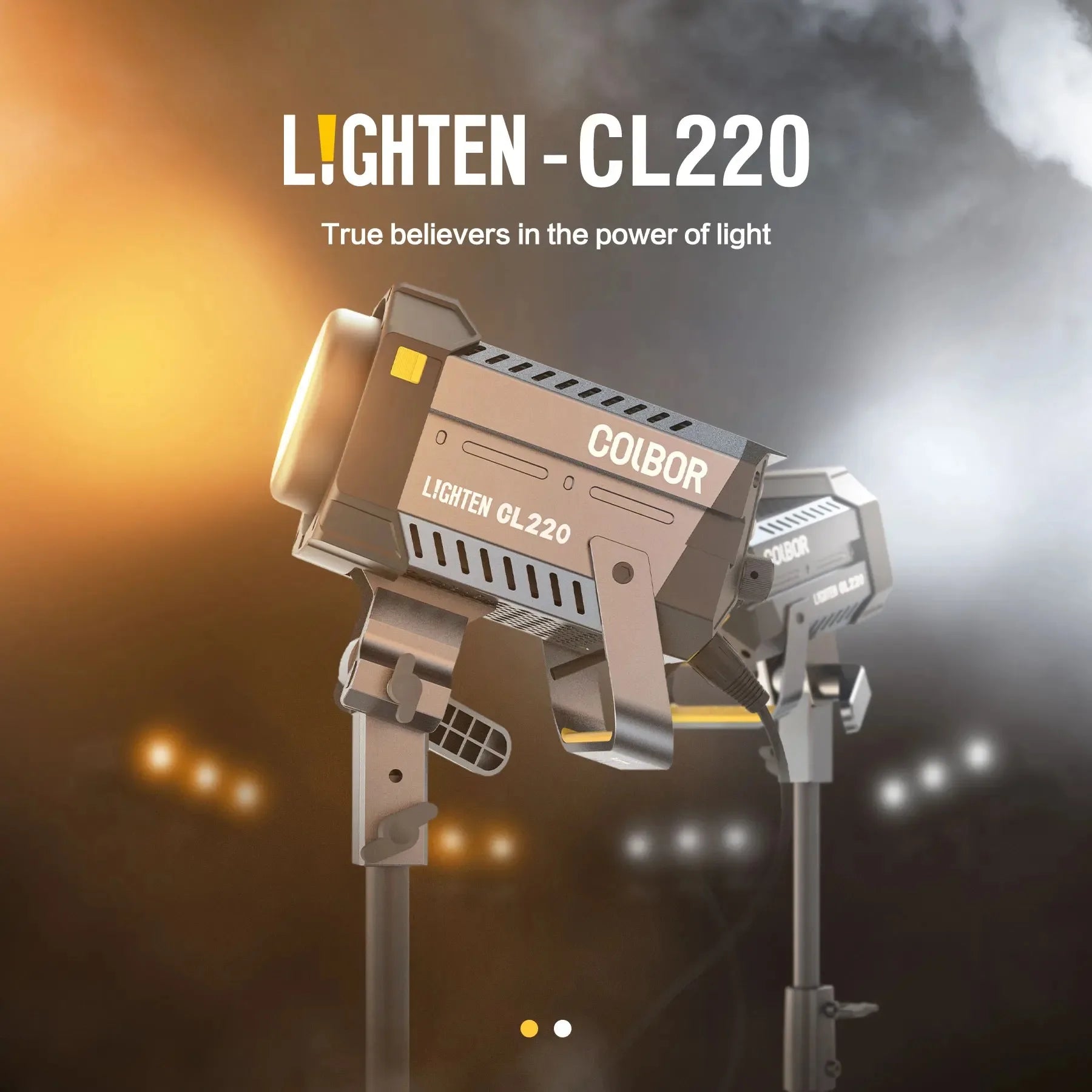 LED Video Light 220W Bicolor COB Studio Lamp with Bowens Mount Tidesmit