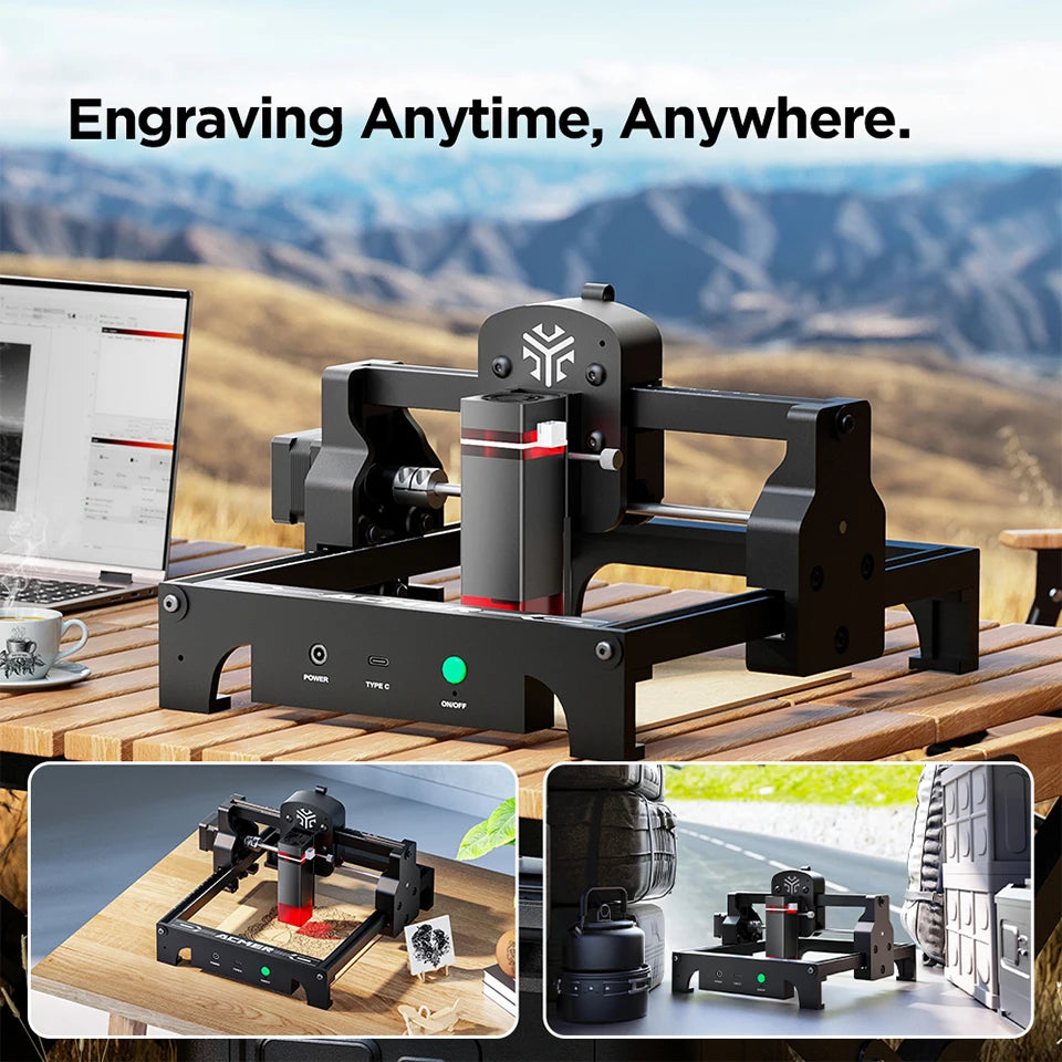 ACMER S1 6W Mini Laser Engraver Portable Small Laser Engraving Cutting Tool Machine DIY for Logo Wood Leather Acrylc Beginner