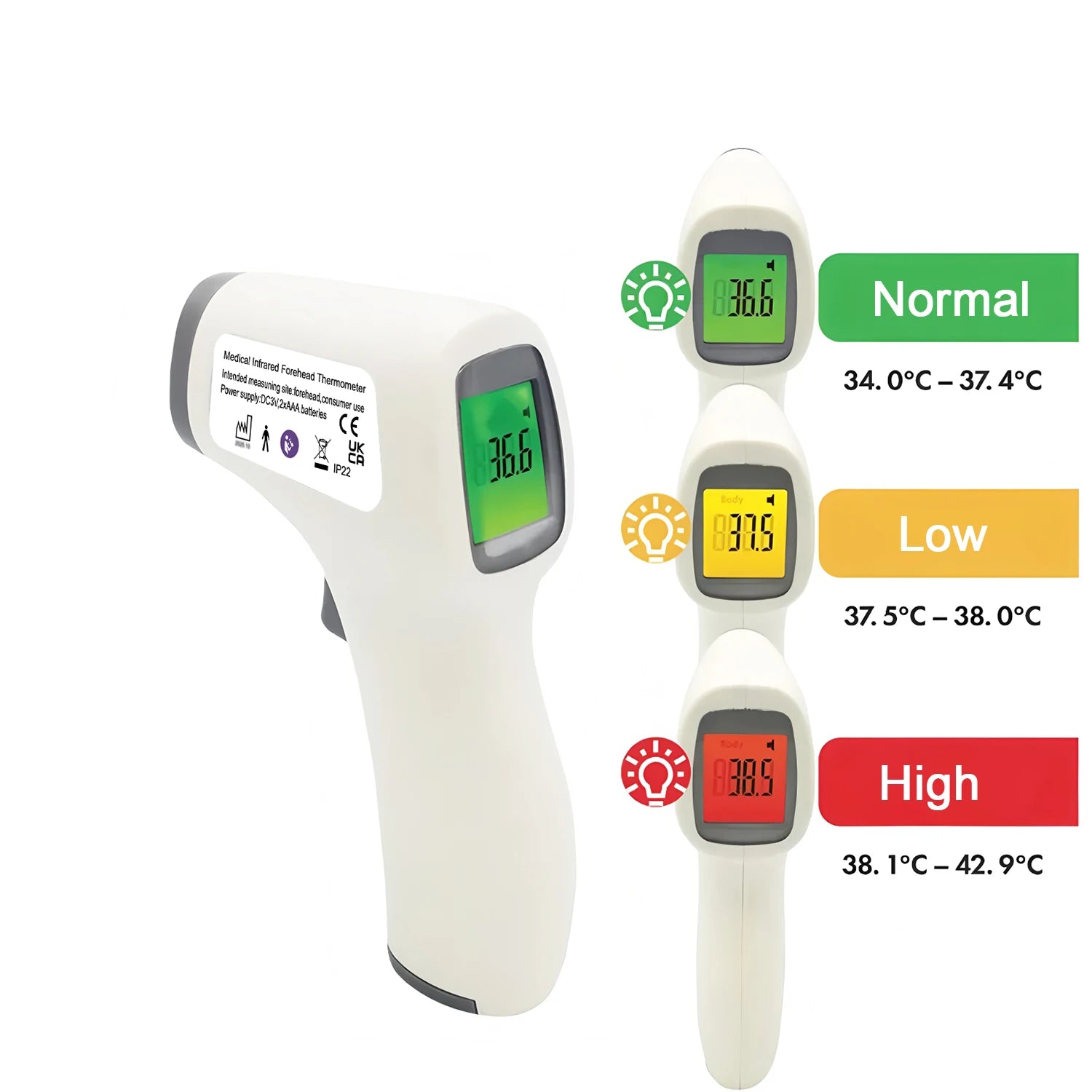 Medical Non Touch Infrared Thermometer Digital Forehead Fever Temperature Meter Home Use
