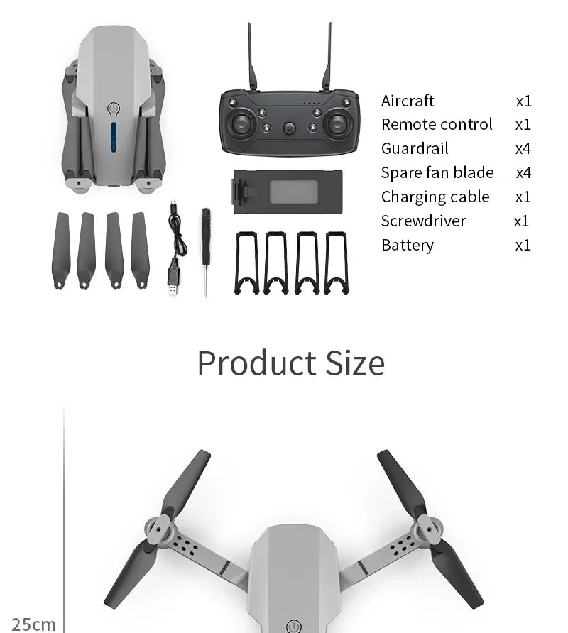 4K Camera Drone Foldable Quadcopter with Dual Wide Angle Lens Tidesmit