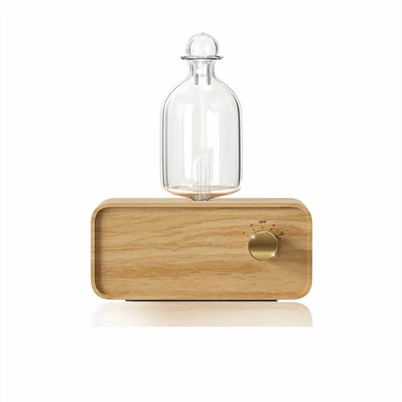 Aromatherapy Diffuser Professional Wood and Glass Essential Oil Diffuser Nebulizer Nebulizing 2600mAh Scent Machine Waterless