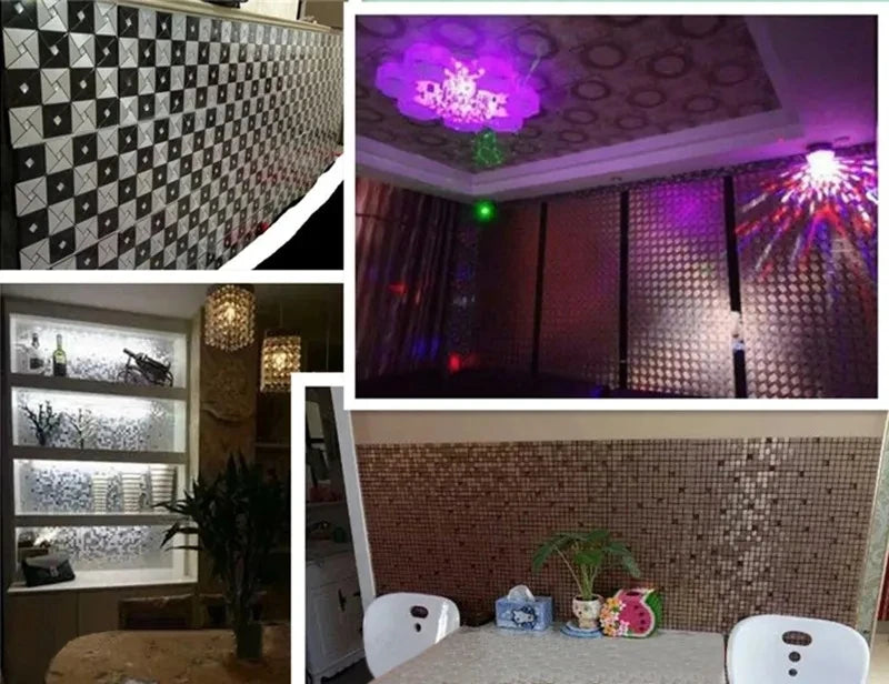 3 Pcs Self Adhesive Mosaic Stick Wall Tile Backsplash Kitchen Bathroom Washbasin Living Room Background KTV Decor Wall Decal