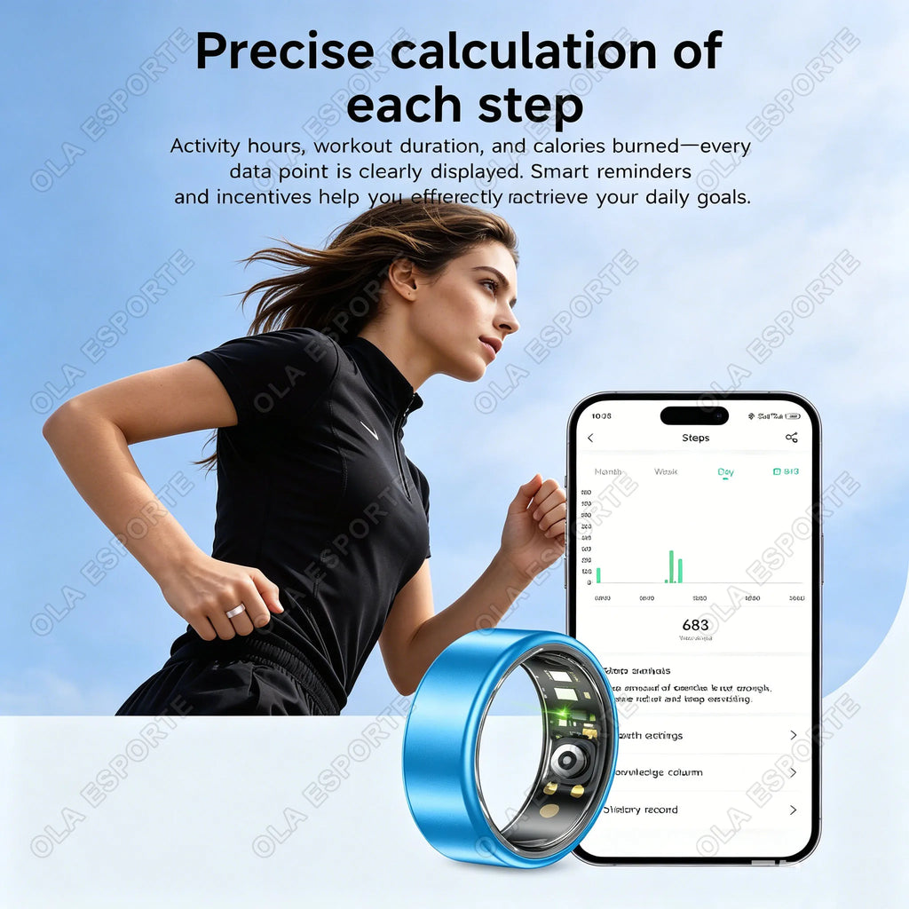 New Various Colors Available Smart Ring Bluetooth Heart Rate Sleep Monitoring Men Women Smartring Waterproof Health Sport Rings