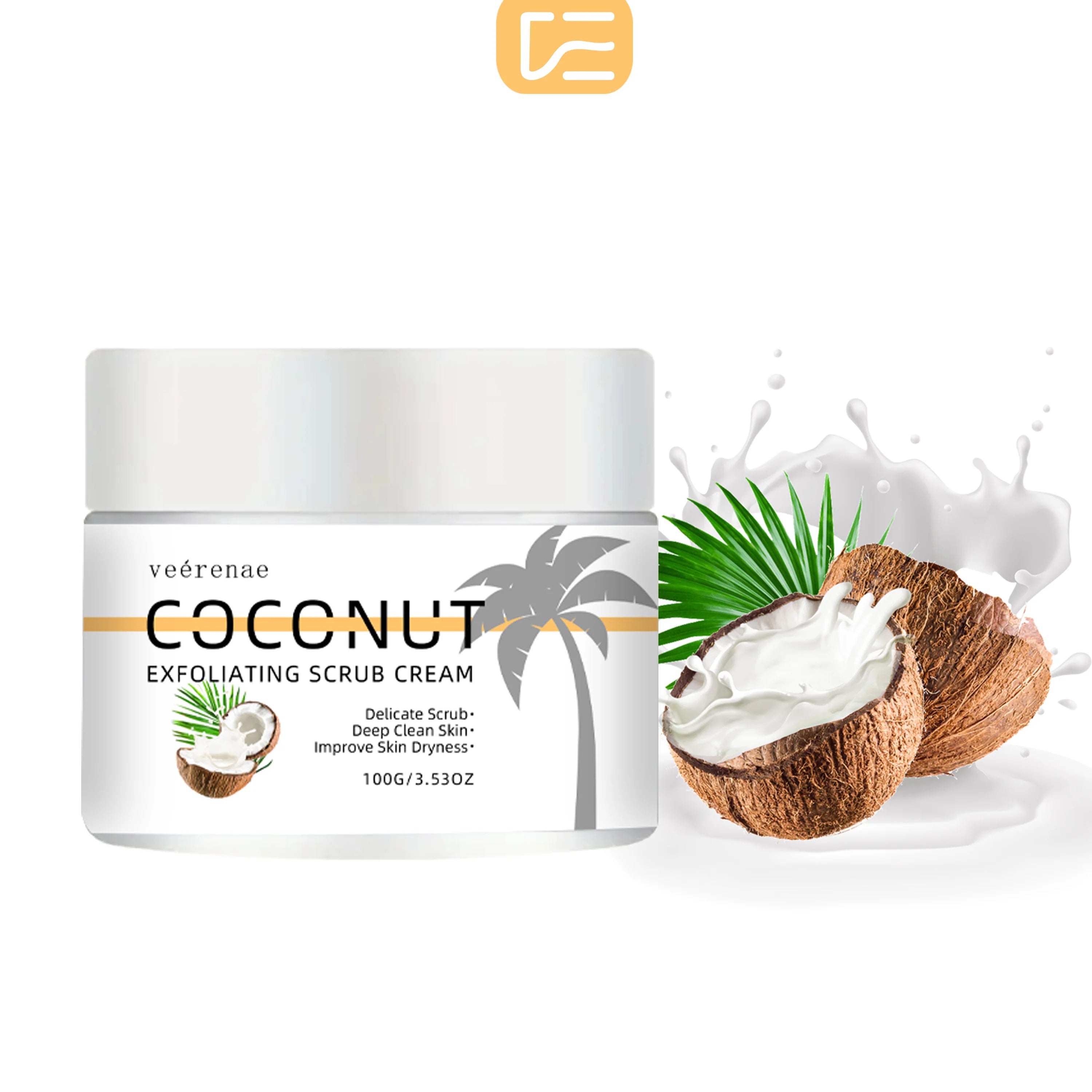 Coconut Exfoliating Scrub with Walnut Grains - Tidesmit 150g Scrubs Treatments Tidesmit
