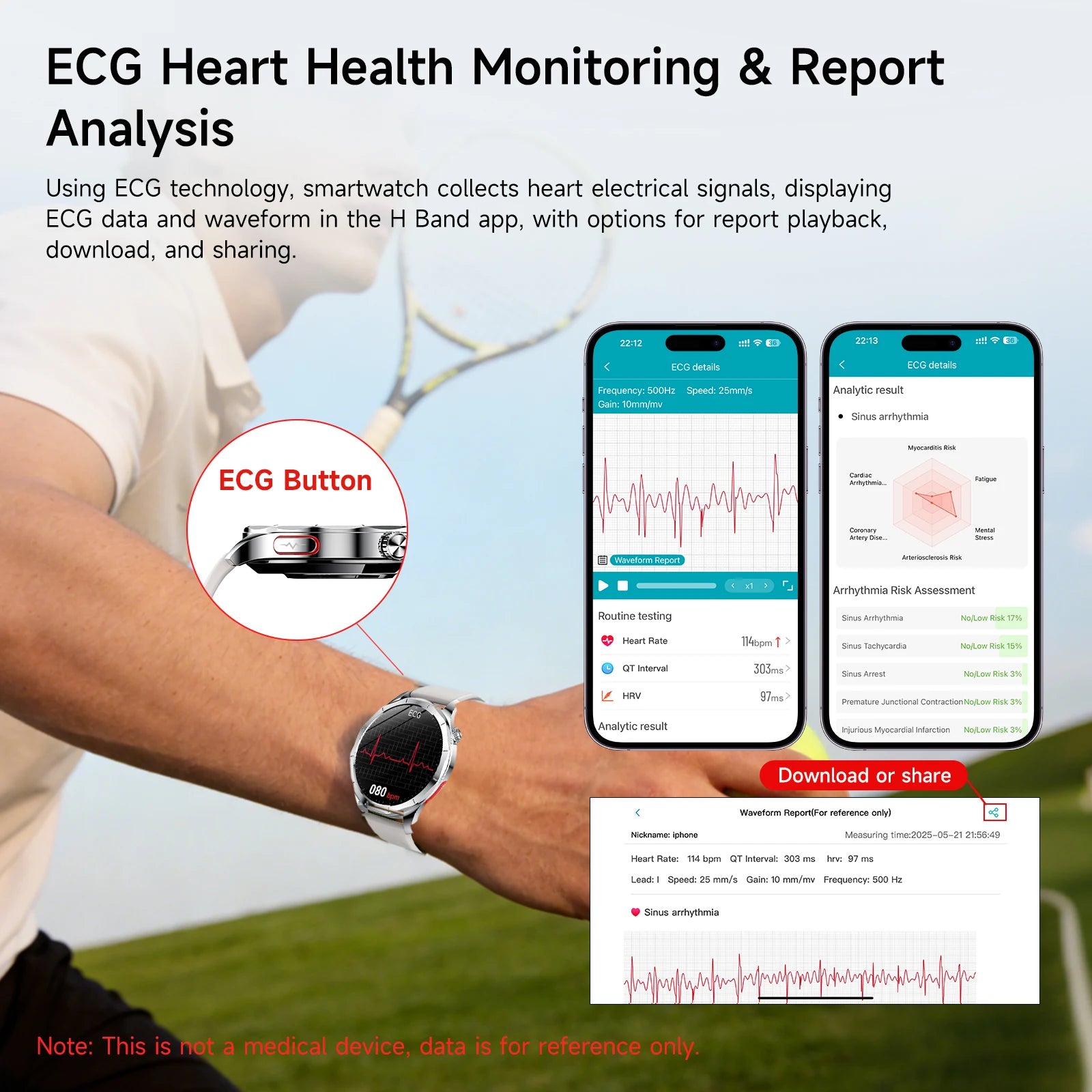 Marsyu AI-GPT Nursing Grade Health Smart Watch Body Fat Uric Acid ECG+PPG Body Fat BP HD Call Sports Smart Watch For Men Women