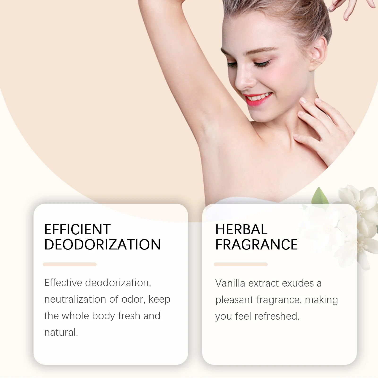 Tidesmit OceAura Vanilla moisturizing antiperspirant deodorant for women with Vitamin E for fresh, odor-free armpits.