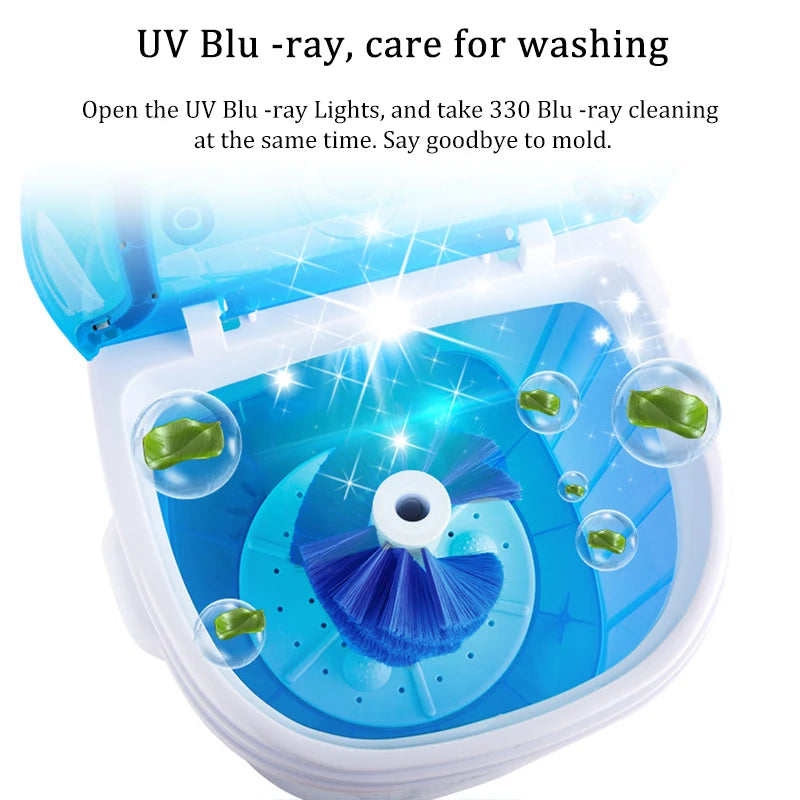 Tidesmit 110V portable single barrel shoe washing machine with UV blue light sterilization for baby footwear.