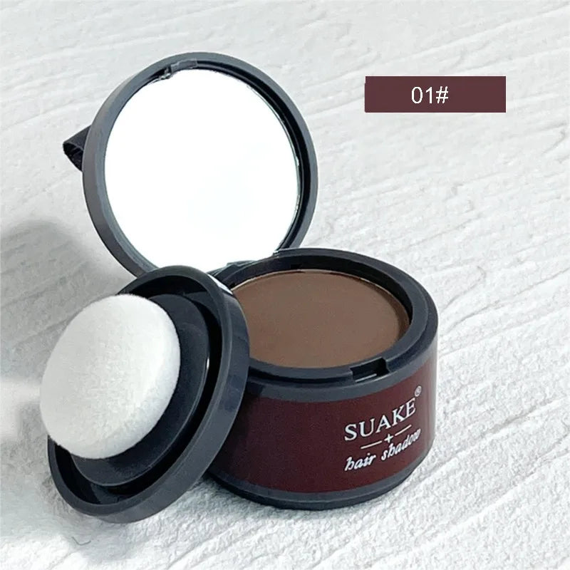Tidesmit 4-color hairline powder texture close-up showing waterproof sweat-proof contouring shadow for forehead