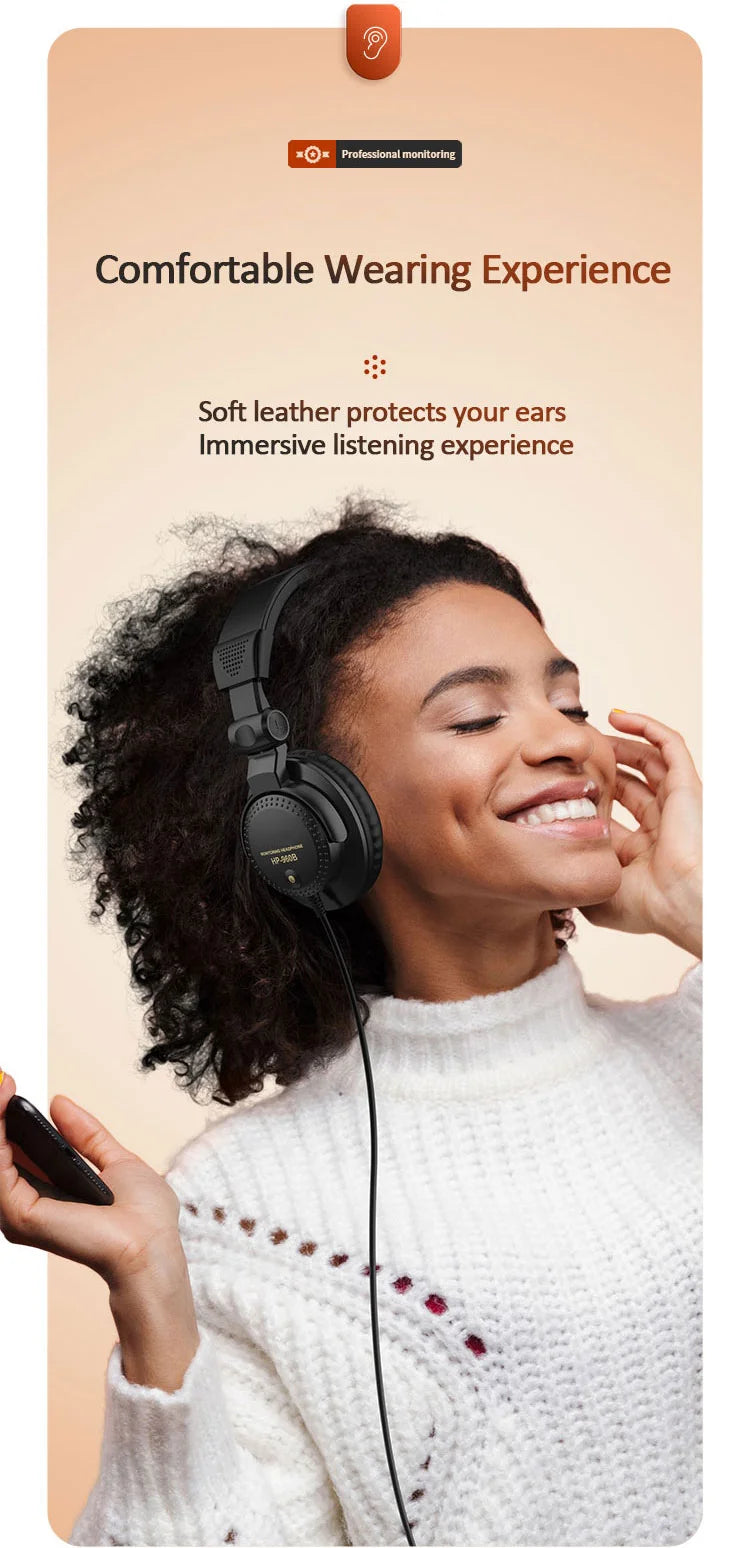 Studio Monitor Headphones with Active Noise Cancellation - Wired Over-Ear Tidesmit