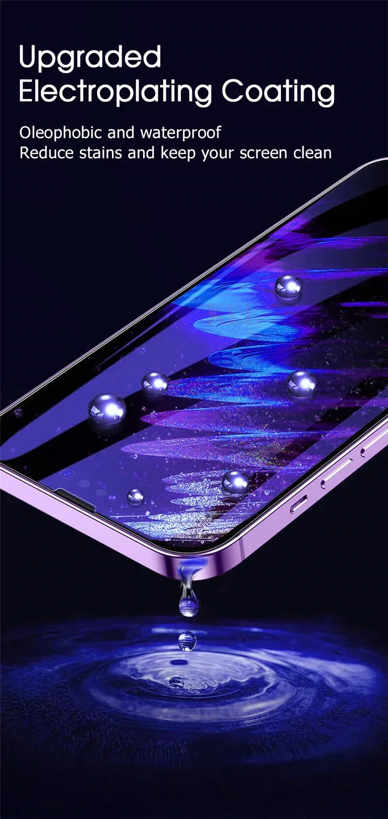 Anti Blue Light Privacy Screen Protector for iPhone 15 Pro Max Tidesmit