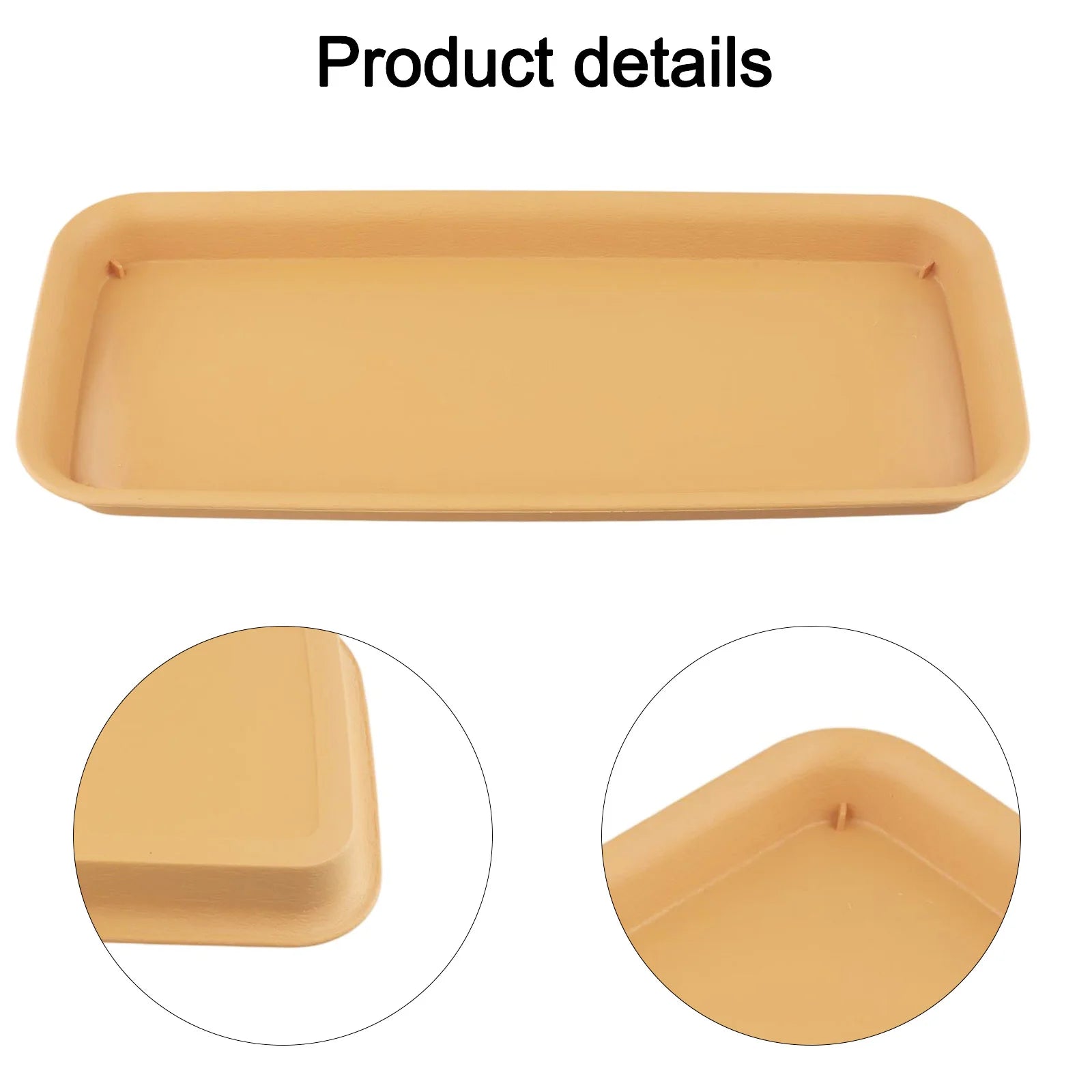 Water Tray Floor Flower Pot Tray 57.5*22.5*3.5cm Plastic Flower Pot Outdoor Garden Supplies Plant Rectangular Pot