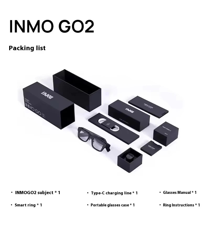 AR Smart Glasses with Simultaneous Translation & Ring2 | Tidesmit Tidesmit