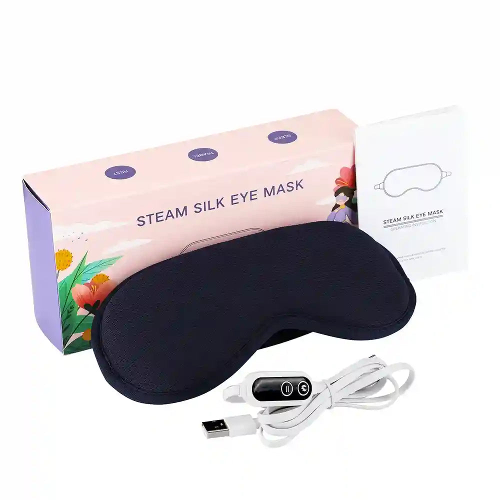 Electric Steam Eye Mask - Heated 3D Massager for Eye Fatigue Eye Massage Instrument Heated and Vibrated Tidesmit