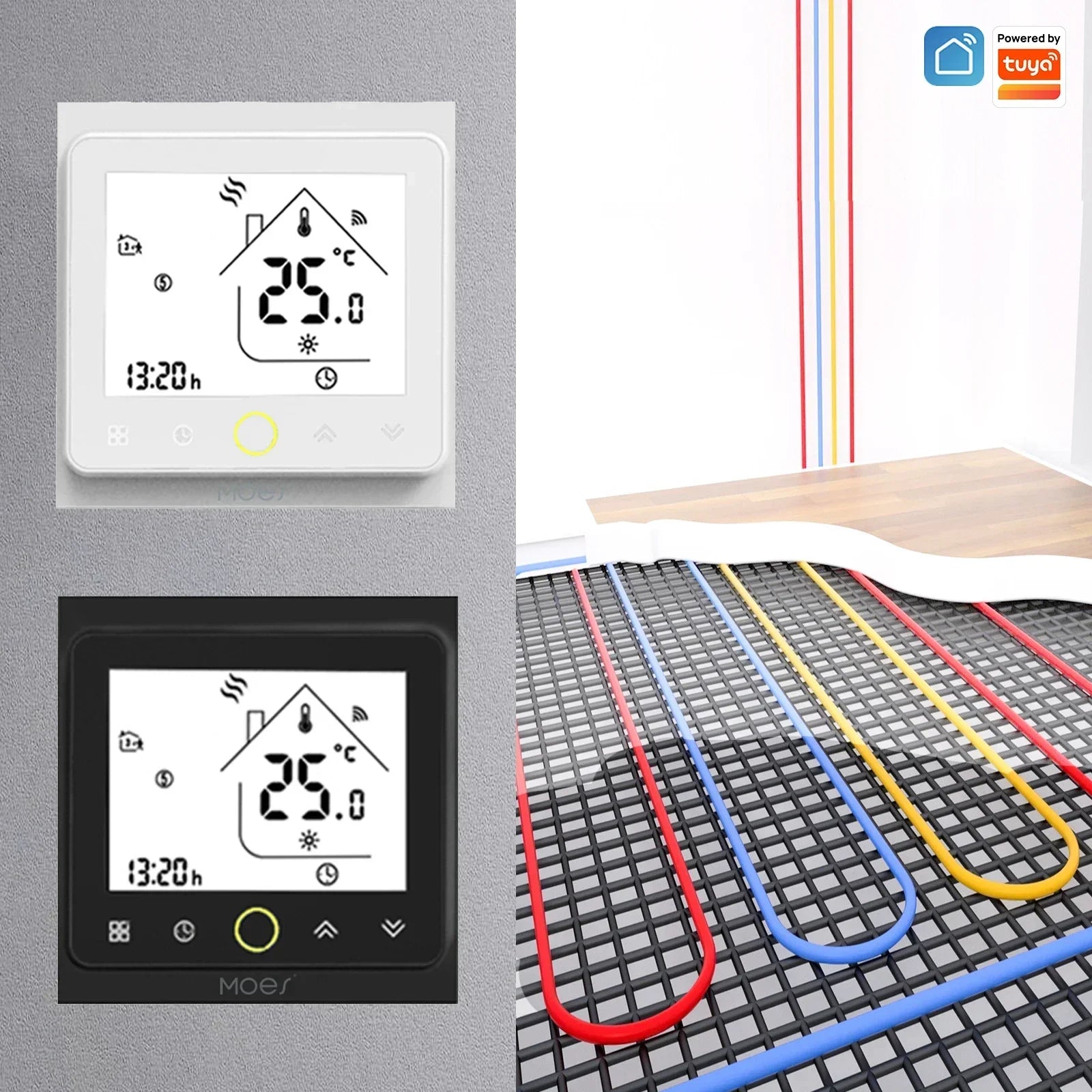 Tidesmit Matter compatible WiFi smart thermostat for water floor heating and gas boilers, image 29 of 30.
