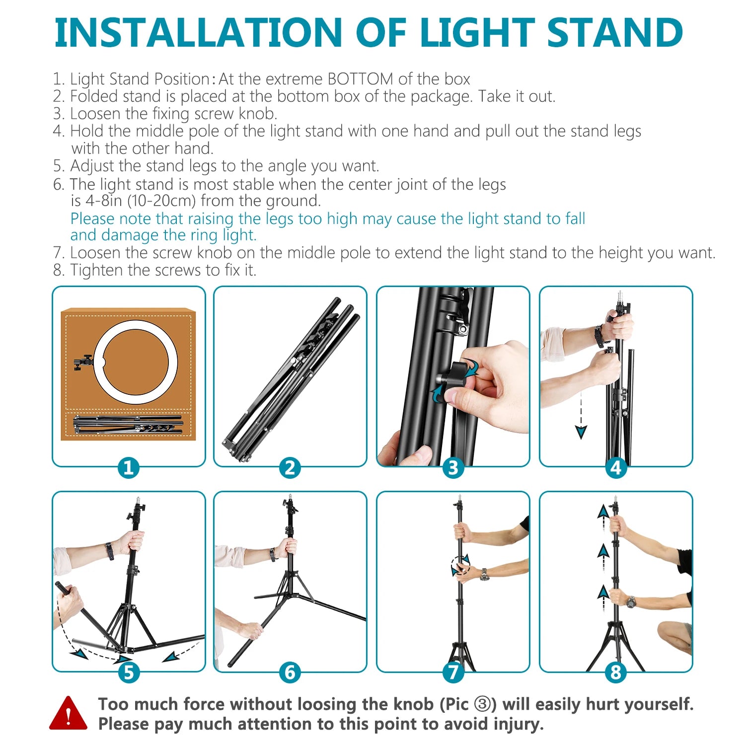 18 Inch LED Ring Light Kit with Tripod Stand and Remote - Tidesmit Tidesmit