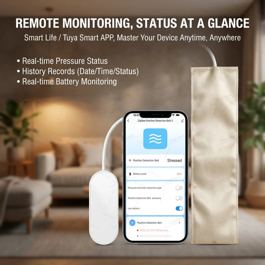 New Tuya ZigBee Pressure Sensor Gravity Pad Bed Occupancy Detection Smart Life Home Automation Monitoring For Elderly Care