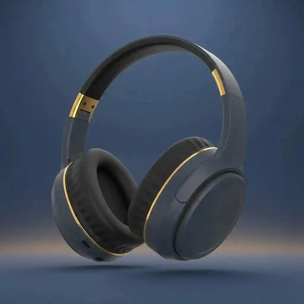 Wireless Foldable Over-Ear Headphones with Active Noise Cancellation Blue Tidesmit