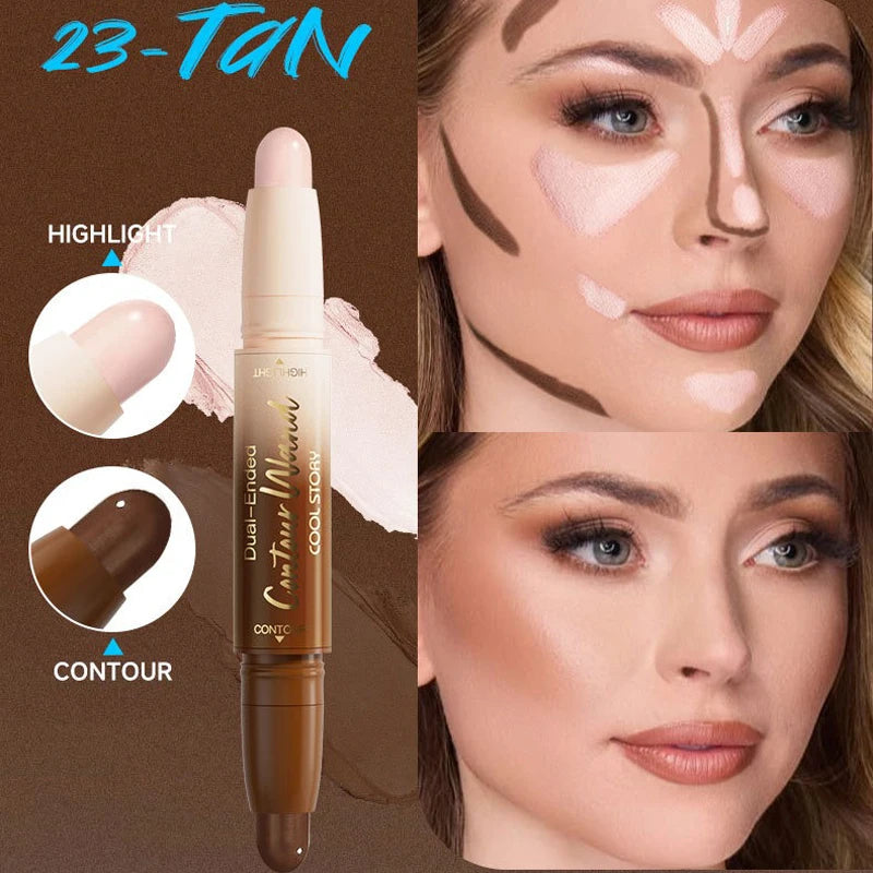 Tidesmit waterproof double-ended contour and highlight cream stick texture close-up for full coverage face makeup