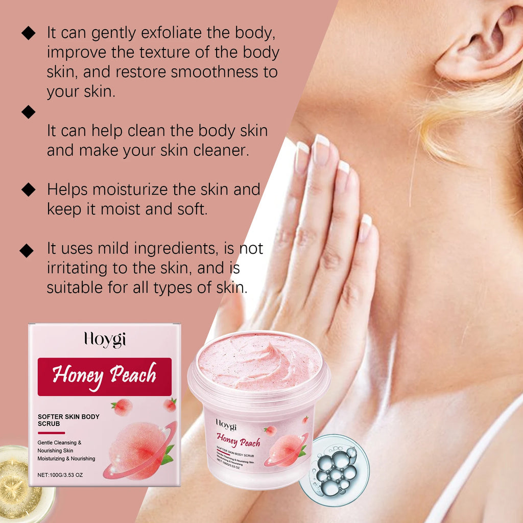 Peach Body Scrub - Professional Smoothing Skin Exfoliator (100g) Scrubs Treatments Tidesmit