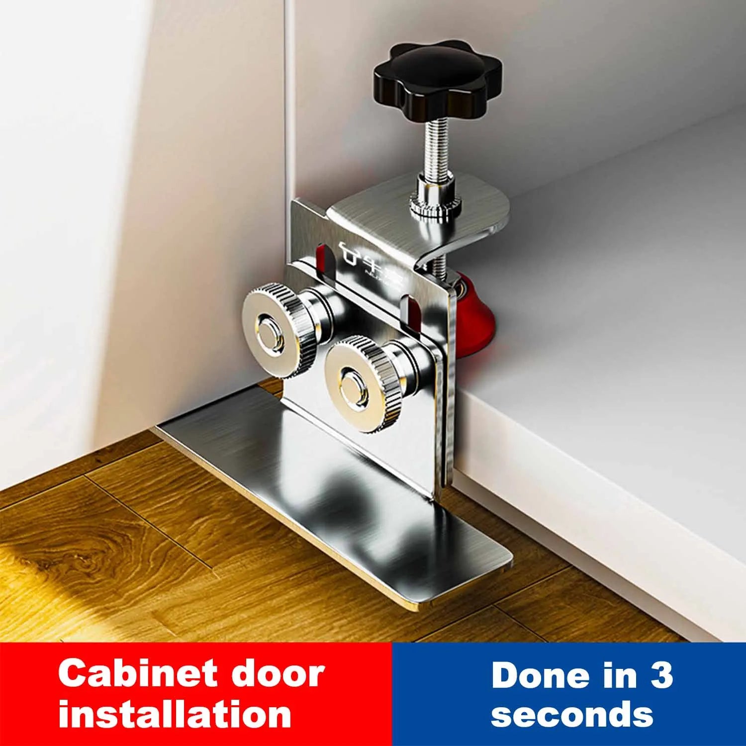 Stainless Steel Cabinet Door Installation Locator Adjustable Woodworking Auxiliary Tools Mounting Jig Hidden Door Mount Support