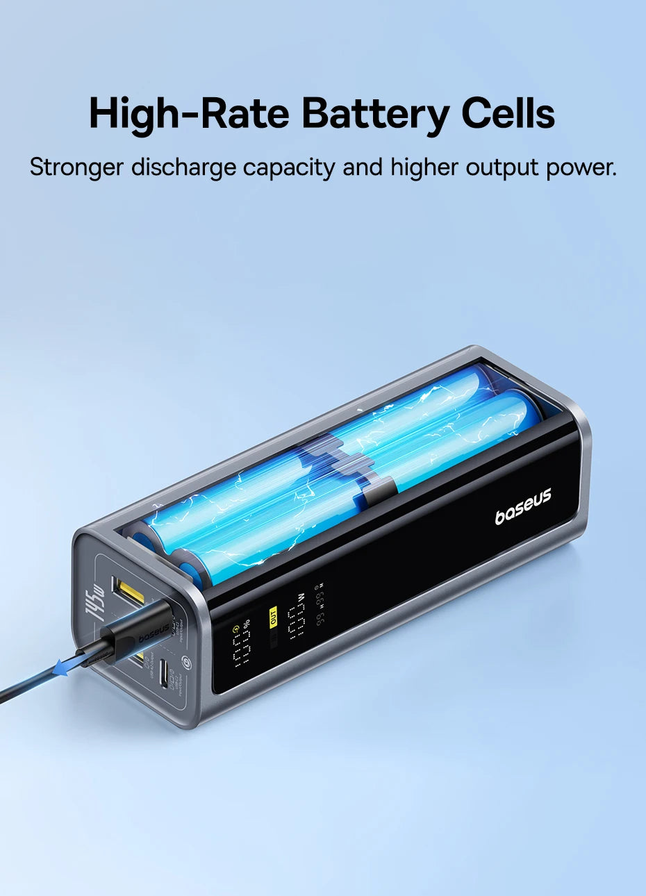 145W Fast Charging Power Bank 20800mAh Portable Laptop Charger Tidesmit