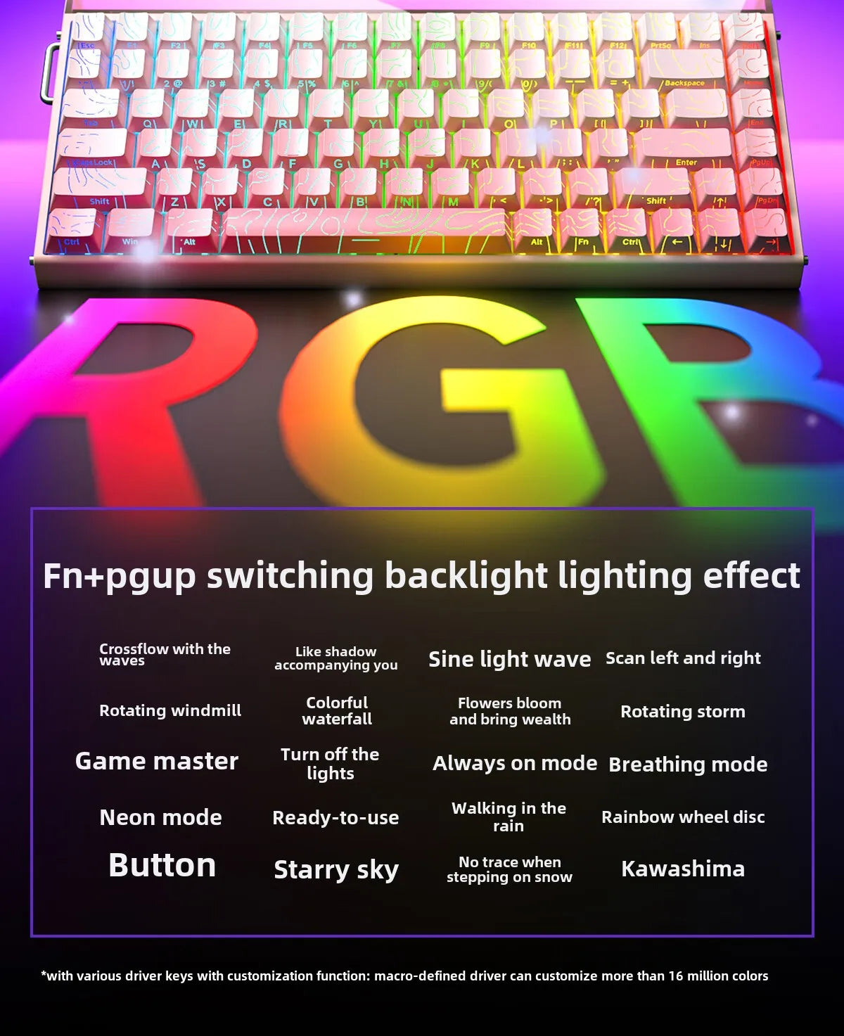AULA HERO84 HE Magnetic Switch Wired Mechanical Keyboard RGB Music Rhythm 8K Return Rate Keyboard Computer Accessorie for Gamer