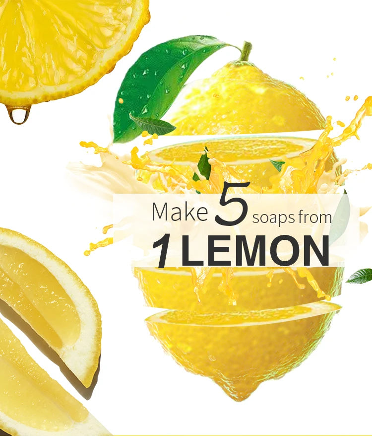 AILKE natural lemon skin brightening soap set for acne, dark spots, and radiance. Vegan, organic skincare for all types.