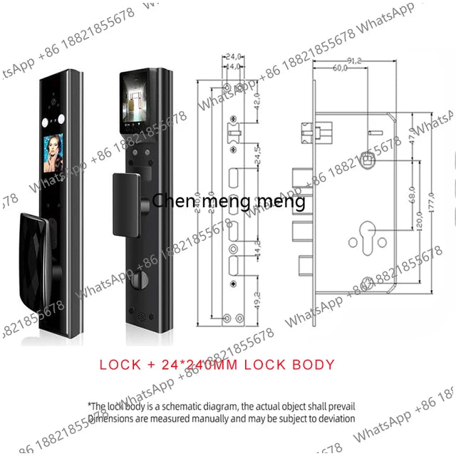 Intelligent Lock for Apartment Face and Palm Vein Recognition Smart Door Lock With Camera Cat Eye Fingerprint Door Lock