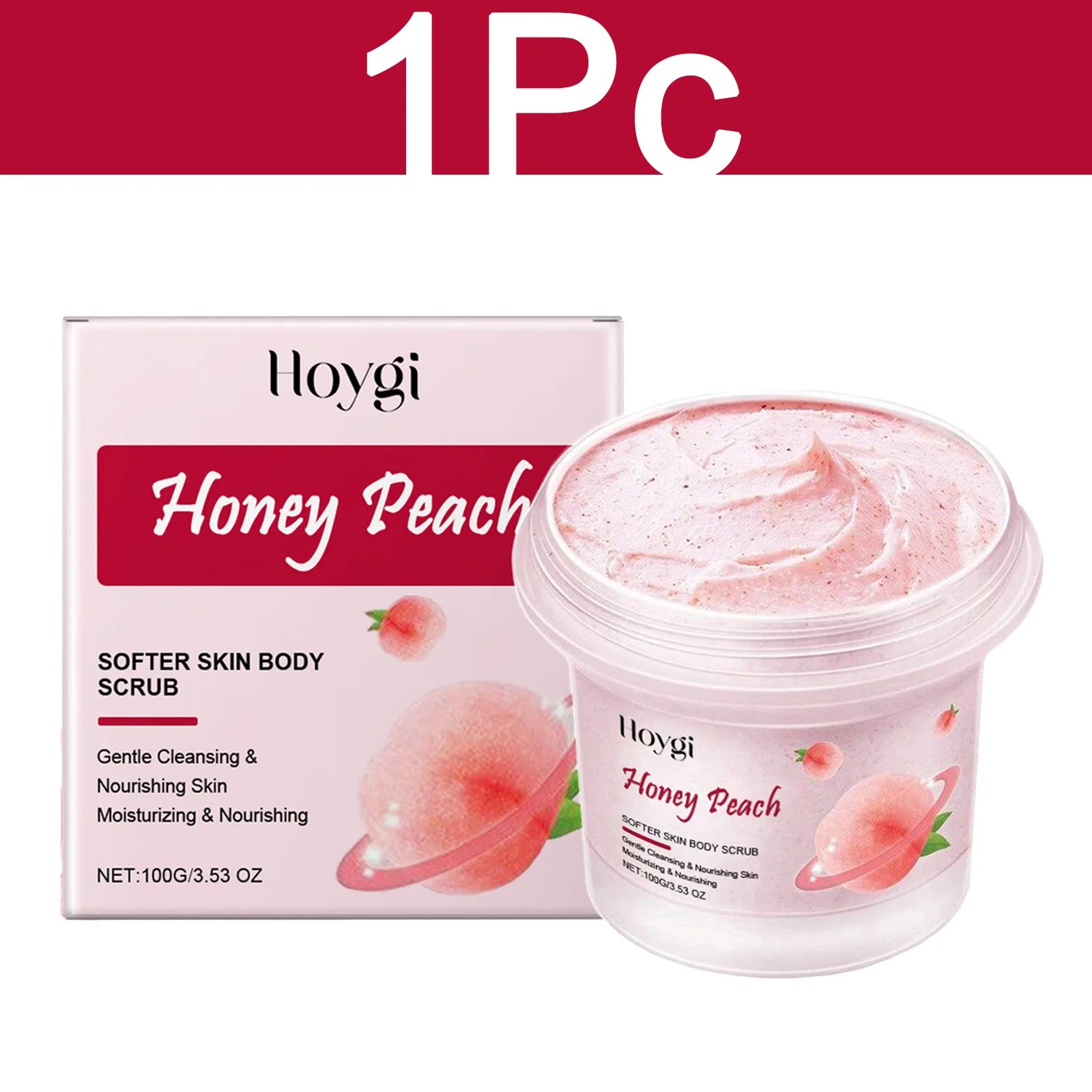 Peach Body Scrub - Professional Smoothing Skin Exfoliator (100g) Scrubs Treatments 1 Pc Tidesmit
