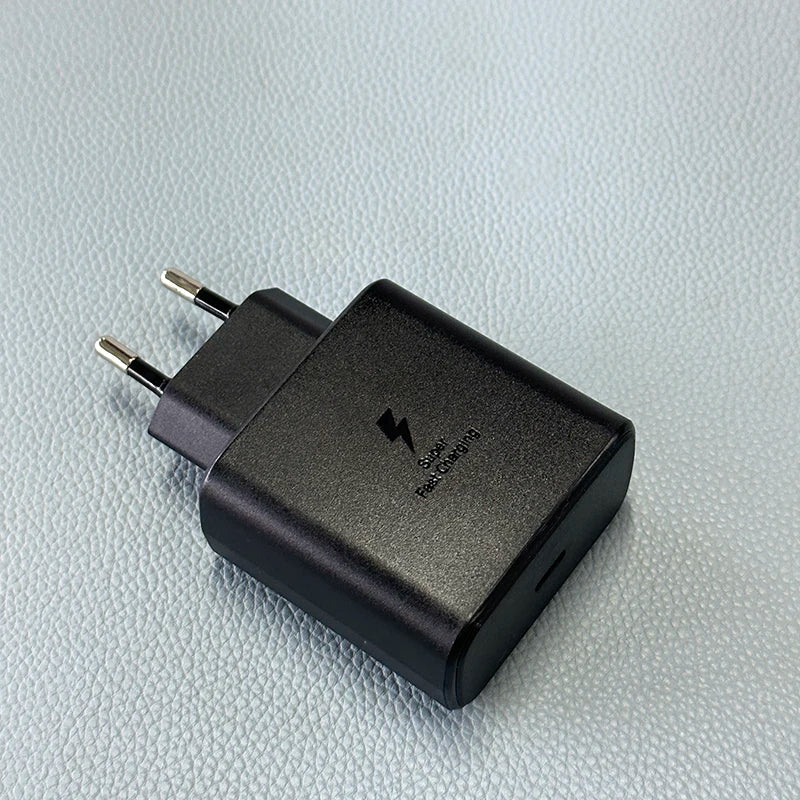 Samsung 45W USB-C Fast Charger for Galaxy S24 S25 Series EU Black No Cable Tidesmit