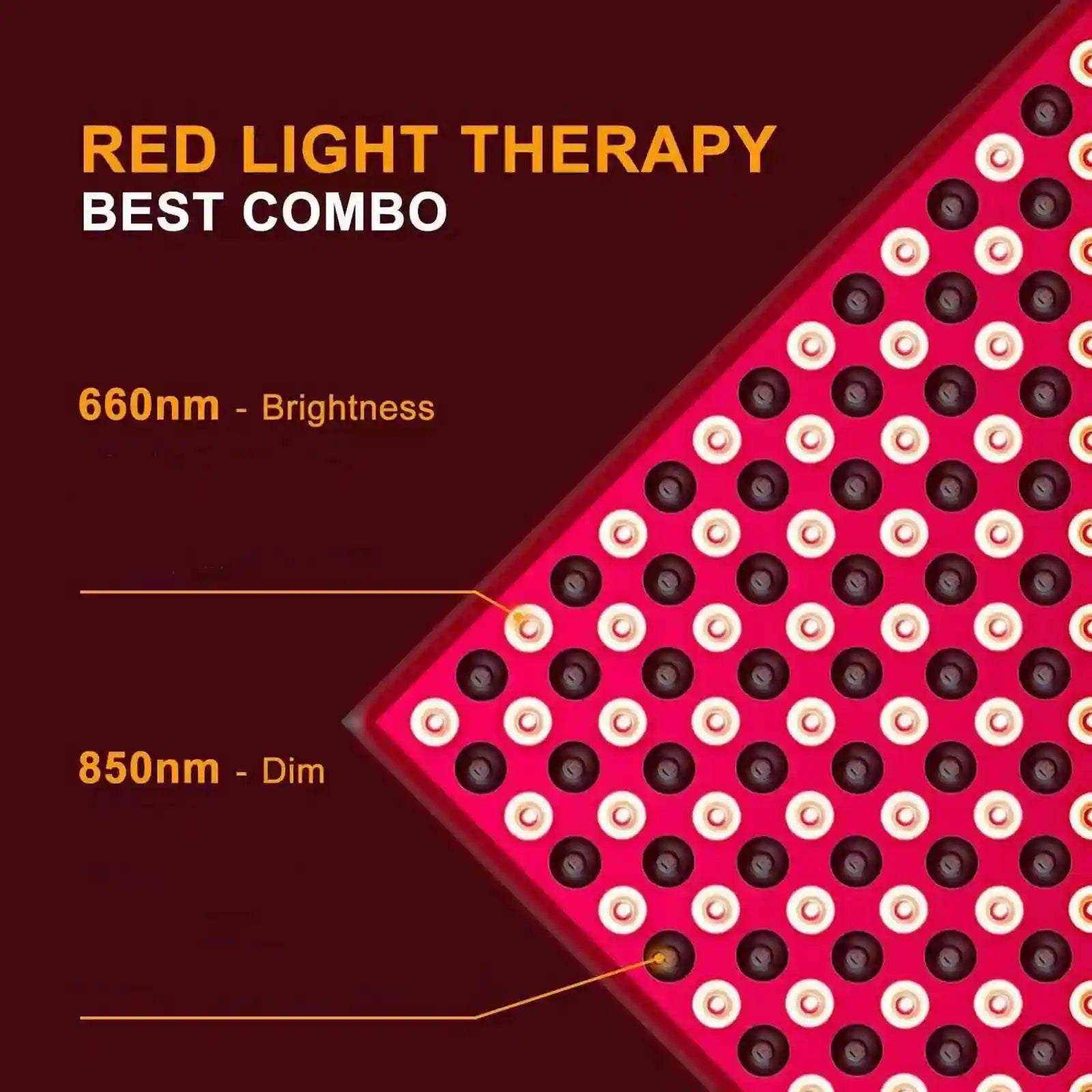 45W red light therapy panel with 660nm and 850nm LED bulbs for home physiotherapy, skin beauty, and heating treatment.