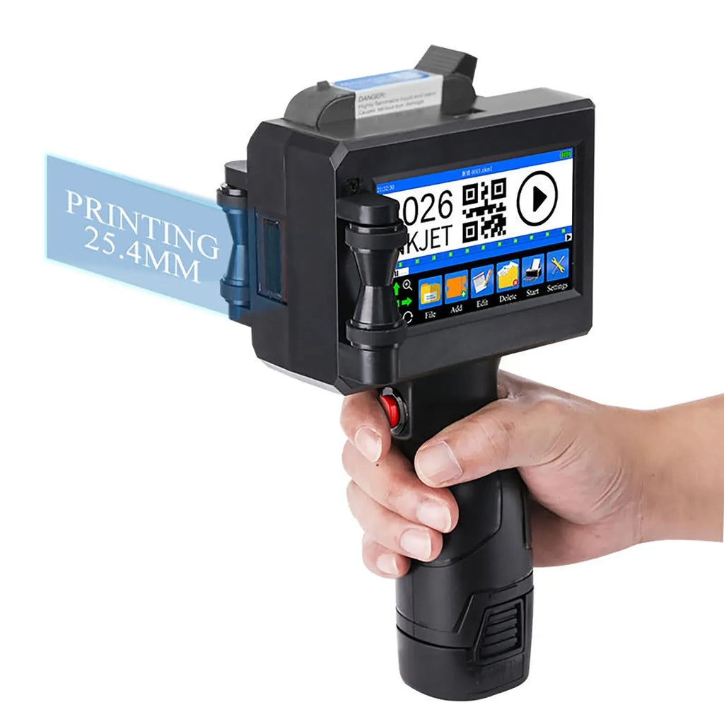 ZM-Z20 25.4mm Handheld Inkjet Printer for Text QR Barcode Batch Number Logo Date Label Coding Machine Portable Mini Printer