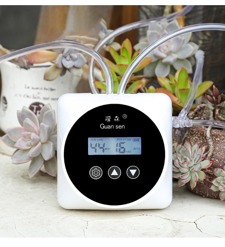New Automatic Drip Irrigation System Greenhouse Watering Timer Garden Water Pump Controller Potted Plant Watering Device Set