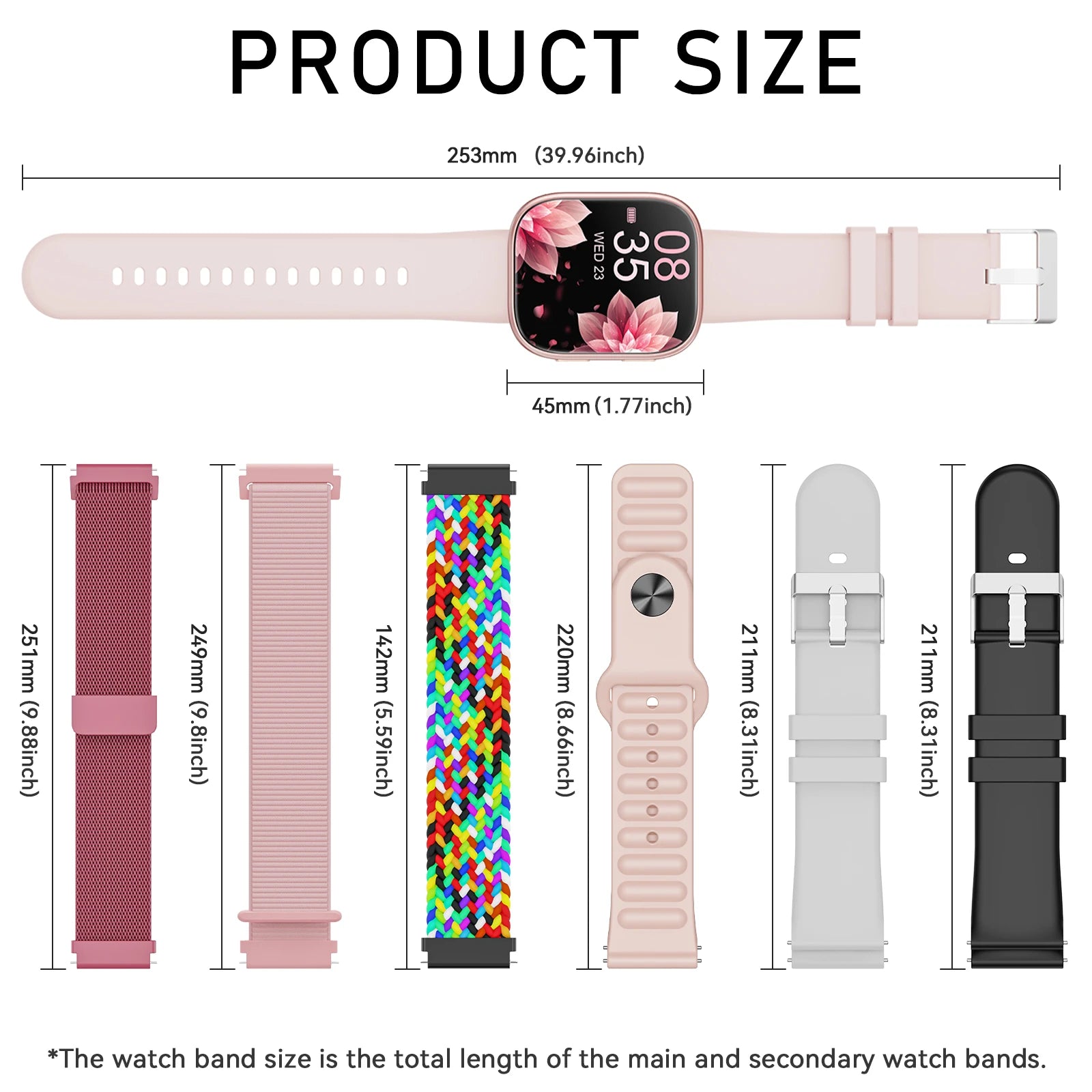 Ladies Smart Watch Fitness Tracker 2026 Updated Version 1.83" HD Screen 115+ Sports Mode Health Watch Sleep Heart Rate Menstrual Tracking Waterproof with 7 Bands Gift Box Women Birthday Gift