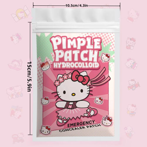 Hello Kitty hydrocolloid pimple patch pouch, colorful cartoon design for concealer