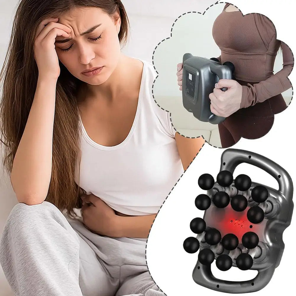 Fascia Gun Deep Tissue Muscle Massager with Red Light Therapy Fascia Gun Tidesmit