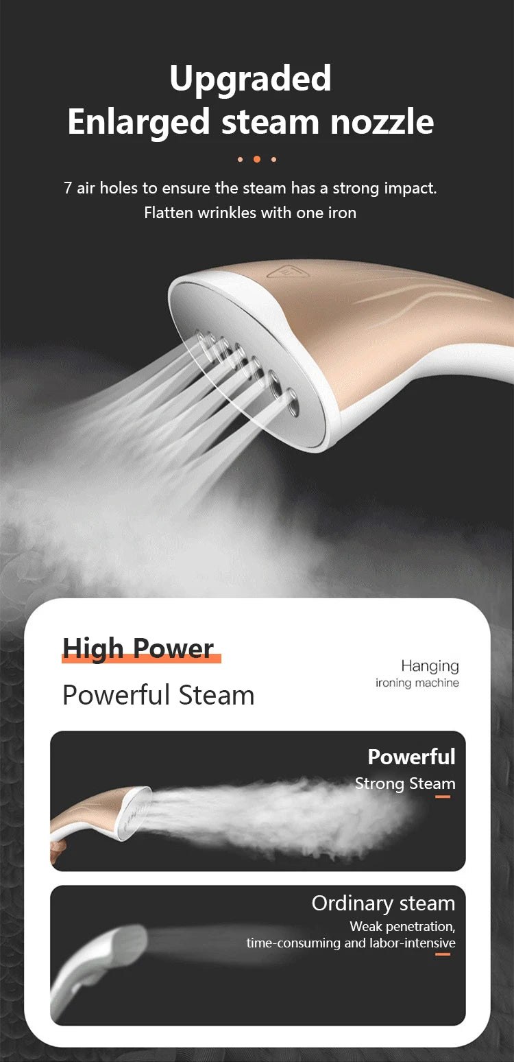Tidesmit 2-in-1 vertical garment steamer with 10-gear adjustable height and ironing board for flat or hanging use
