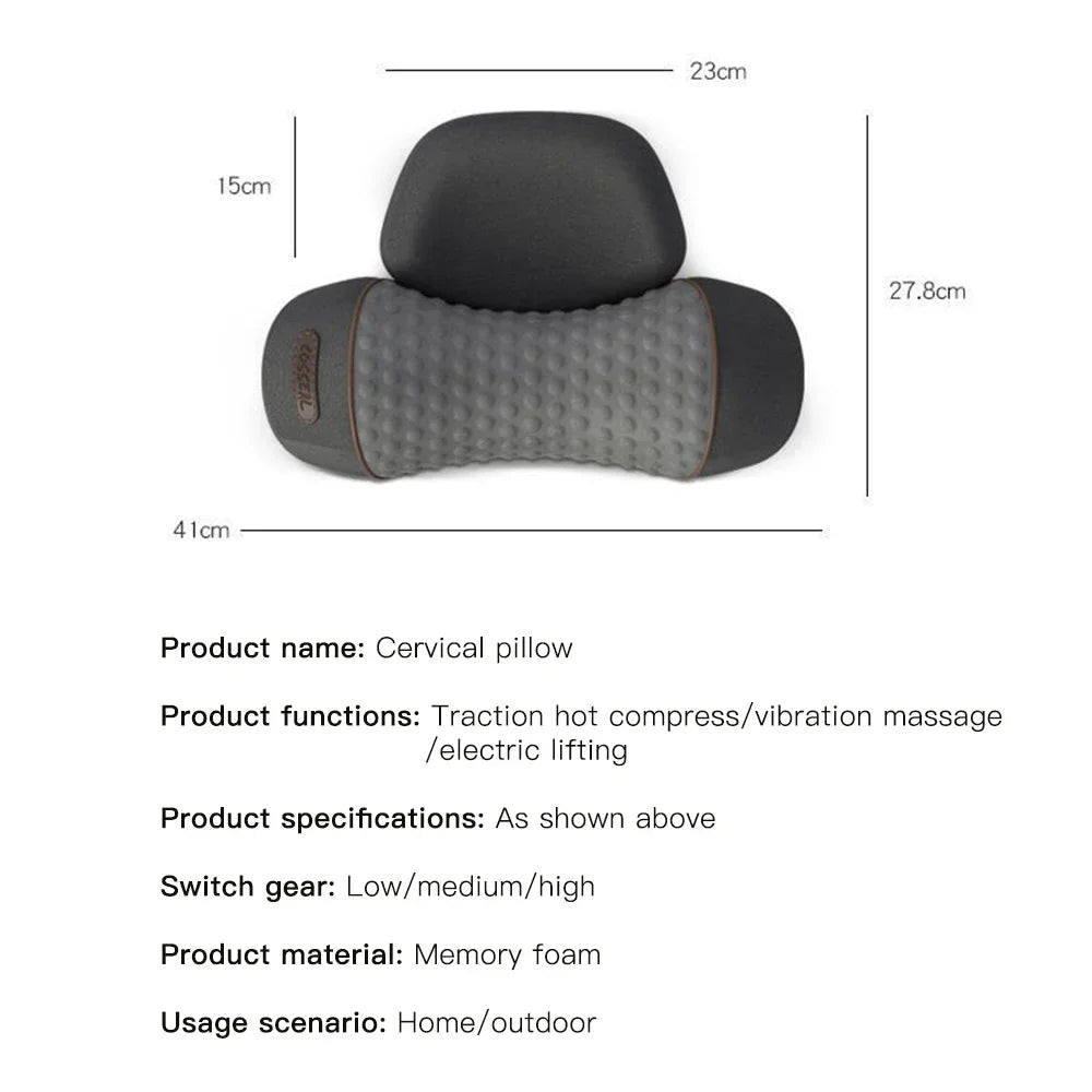 Electric Neck Massager with Heat and Vibration - Tidesmit Wellness Back Massage Instrument Tidesmit