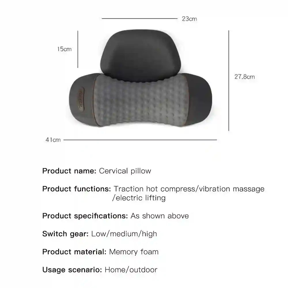 Electric Neck Massager with Heat and Traction Therapy - Tidesmit Relaxation Treatment Tidesmit