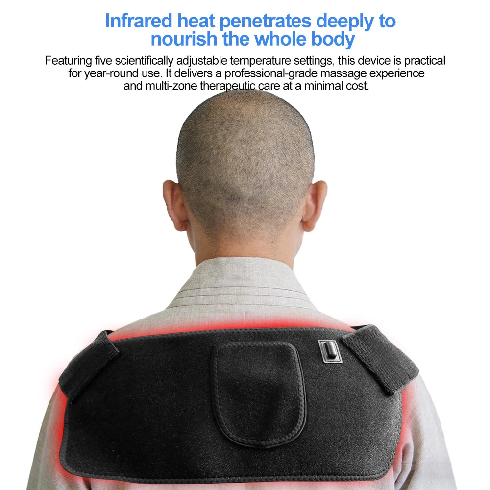 3 in 1 LED Infrared Light Therapy Body Pad Wearable Wrap for Back Shoulder Waist 660&850 nm Infrared Light Weight Loss Device