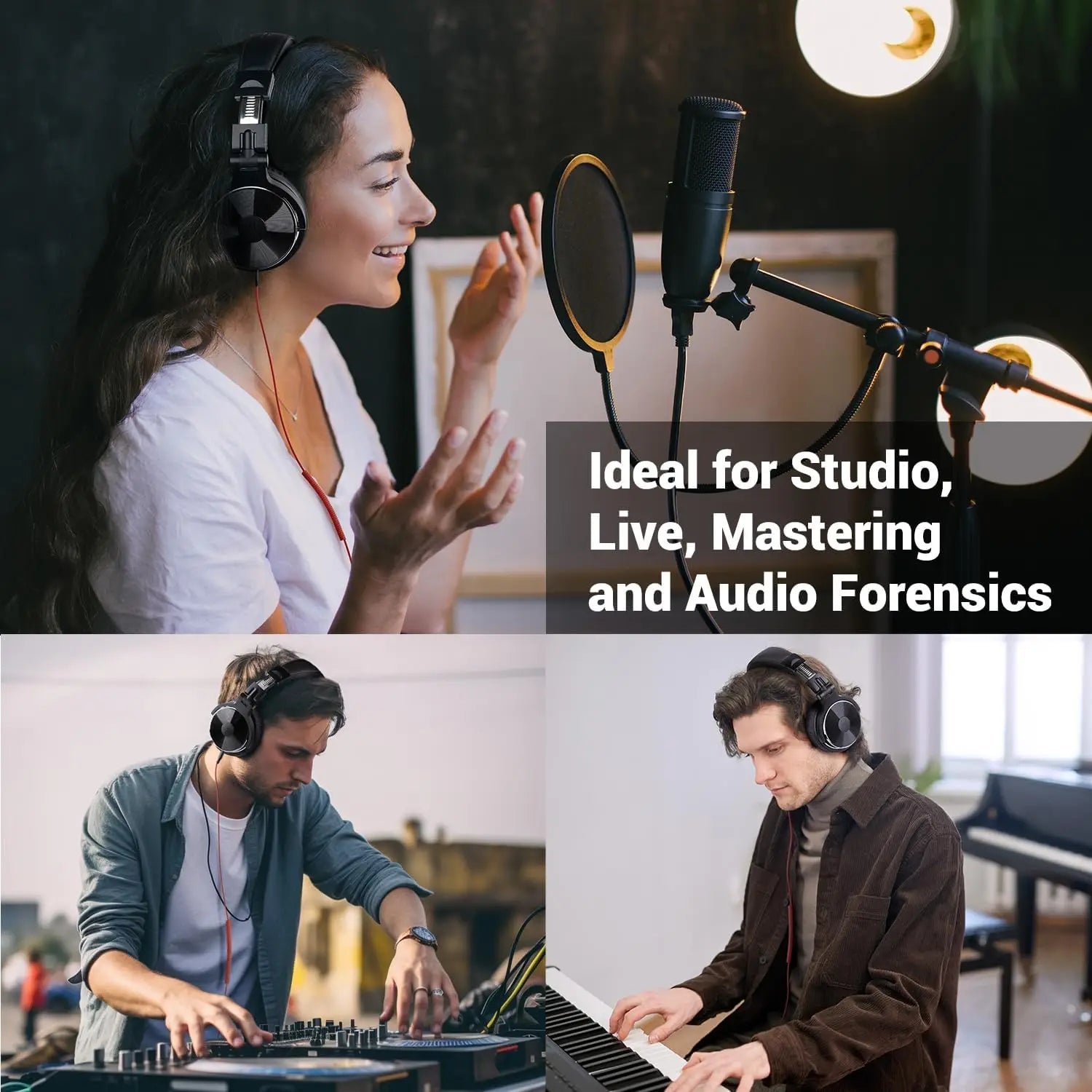 Pro-10 Studio Monitor Headphones with 50mm HiFi Drivers Tidesmit