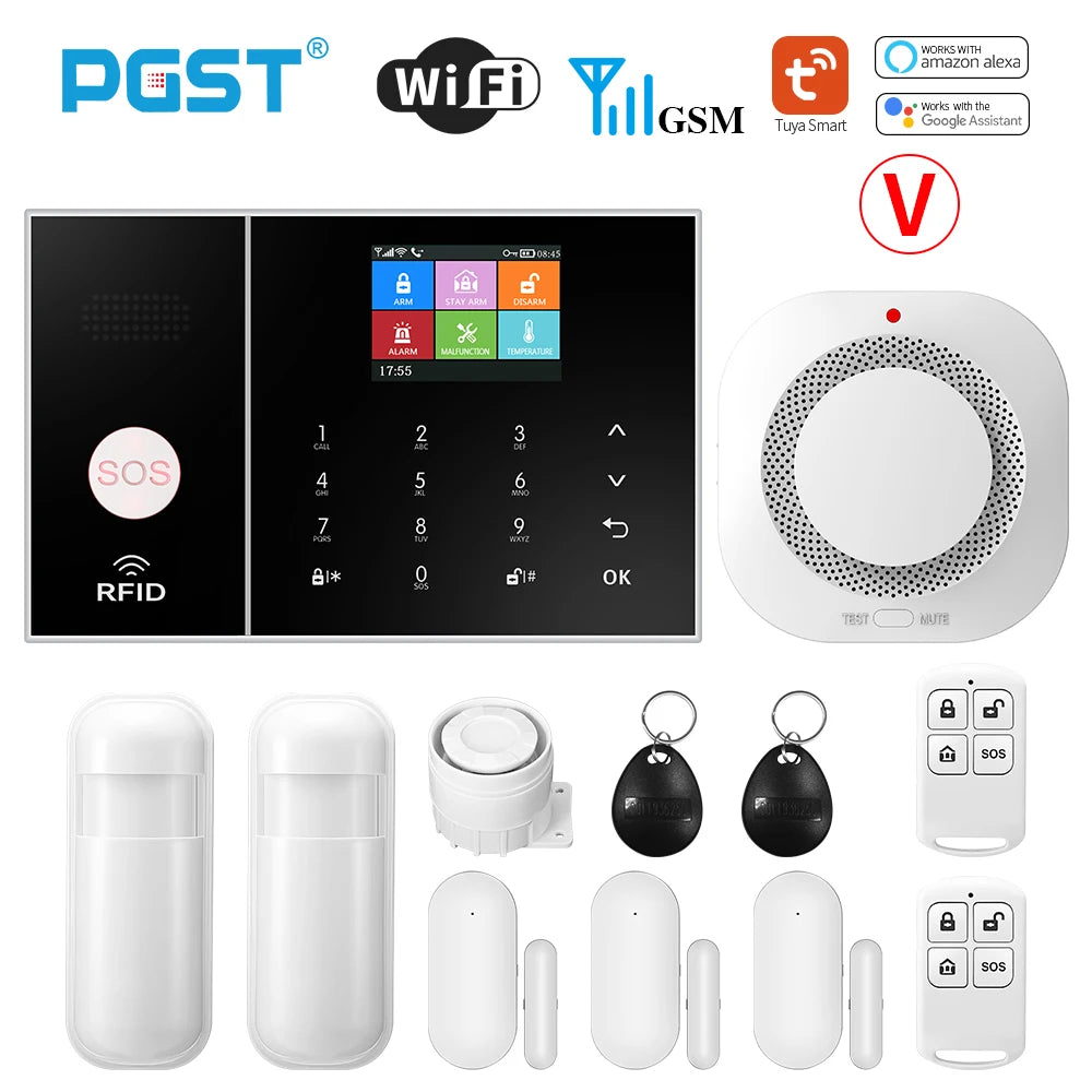 Smart Home Alarm System WiFi GSM with Tuya App Control - EU Plug V EU Plug Tidesmit